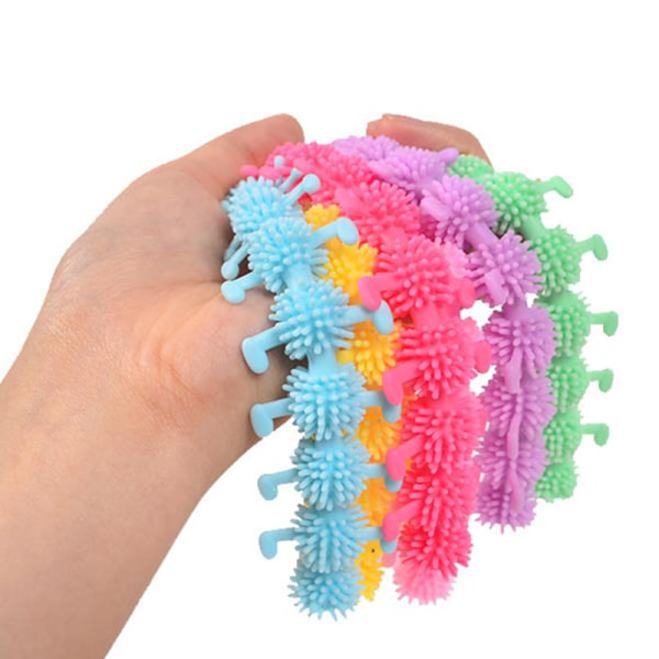 6 Stk Worm Noodle Stretch String TPR Rope Anti Stress Toys Strin Multicolor one size