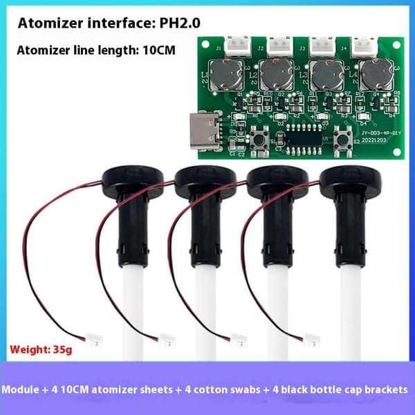 4 Spray Luftfuktare Typ-C USB Mini Luftfuktare DIY-kit Dimma Mak A3