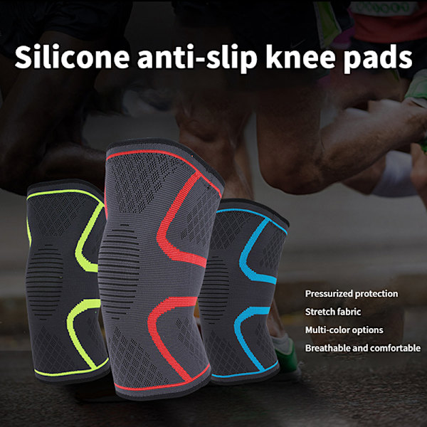 1 stk Løpefitness Sport Pustende Knebeskytter Sup red M