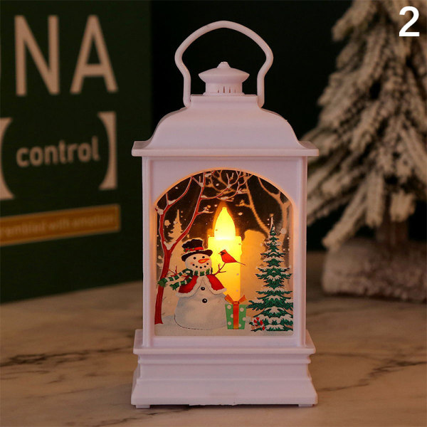 Julenissen Lantern Nattlys Ornamenter Telefonkiosk Porta White 2