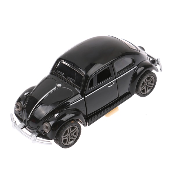 1:32 Retro Vintage Beetle Pull Back Bilmodel Legetøj Børnegave Black 1pc