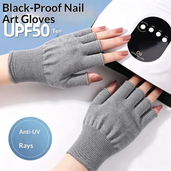 2 stk. 1 par anti-solbruning neglehandsker UPF50+ UV-beskyttelse til hænder White