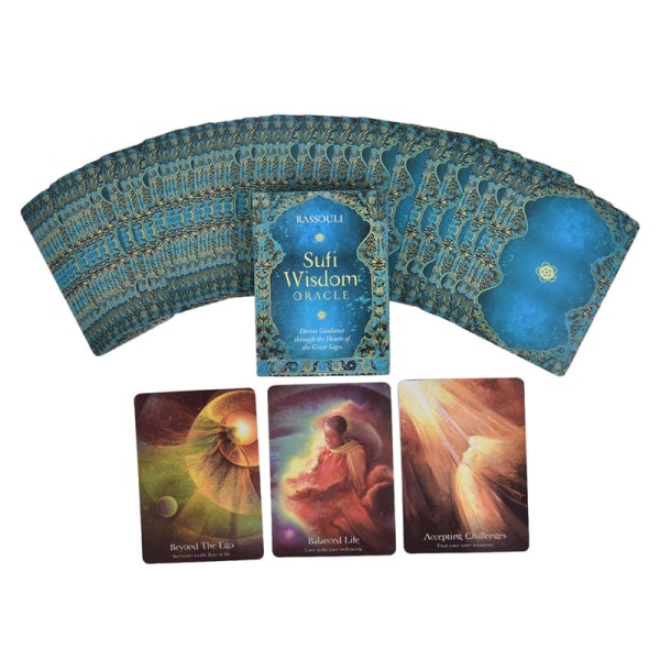 Sufi Wisdom Oracle-kort Tarot-kort Spillekort A 44-kort D Sufi Wisdom Oracle one size