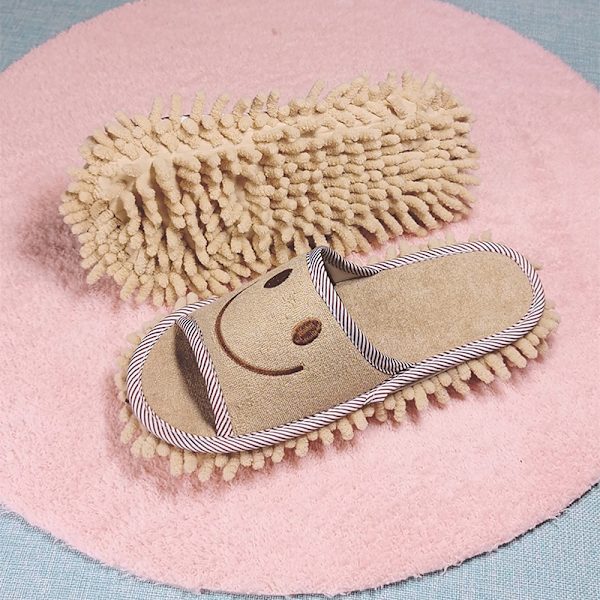 Smile Face Mopping Tossut Pestävä Puhdistus Lattia Pölynpoisto Sli Beige OENSIZE