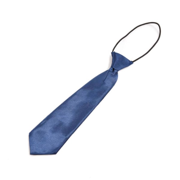 1X Pojkslips Barn Baby Skola Pojke Bröllopsslips Halsslips Elasti Navy Blue 26.5cm