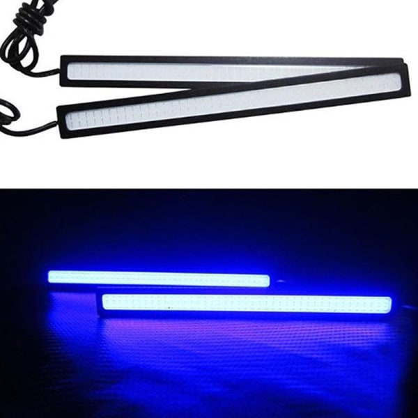 Blå Super Bright Bil COB LED-lys DRL Tåkekjøringslampe Vann Blue 1Pcs