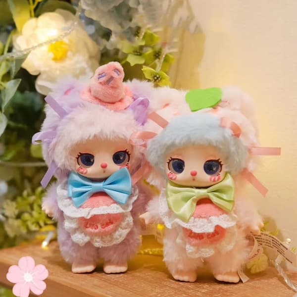 Liila V4 Liilas Kockkattunge Serie Plyschdocka Blind Box Stuffe 1pc random