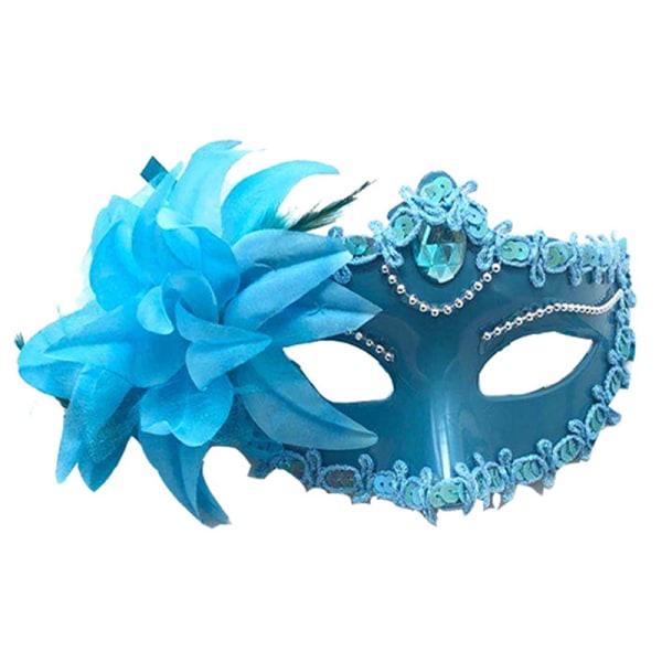 Sexig diamant venetiansk mask Venedig fjäder blomma bröllop Carniv Pink onesize