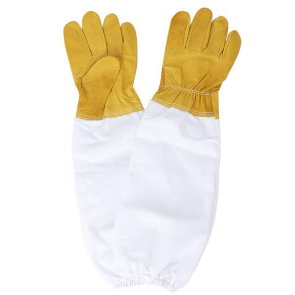 Kombinera Biodlar Biodlingshandskar Getskinn med Vent White one size