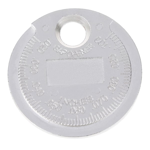 2 stk. Tændrørsgab måler værktøj måling mønt-type 0,6-2,4 mm Silver 2Pcs
