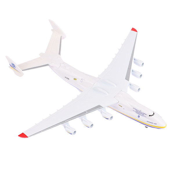 1:400 An-225 Flygplansmodell Leksak 8 tum Ukraina Målad Mriya Tra White one size