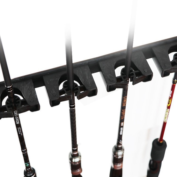 Fiskestangholdere 6-stangs stativ Vertikal stangholder Veggfeste black one size