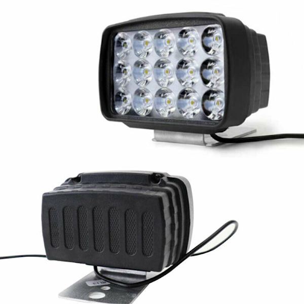 2 Stk Motorcykel Forlygte Spot Lys 15 LED 1000LM Motos ATV UT Black 2Pcs