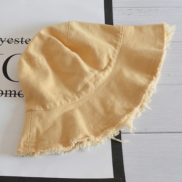 Brevtryk Bucket Cap Mænd Kvinder Unisex Banana Hat Bob Caps Hej Yellow One Size