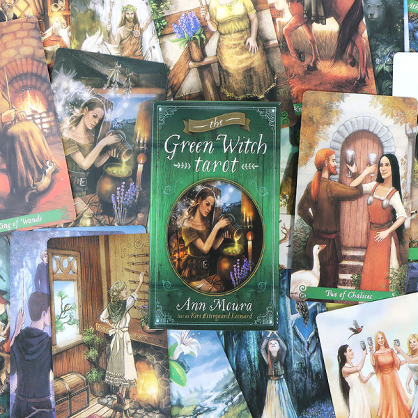 The Green Witch Tarot Engelska spådomsspel förutsägelse Multicolor onesize
