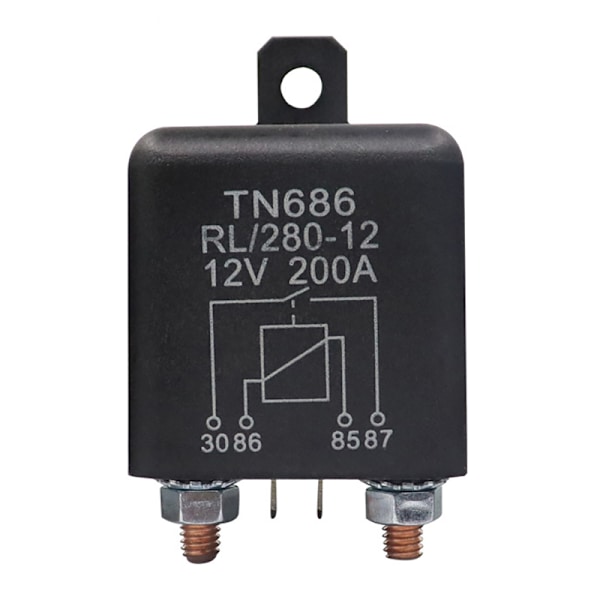 Rele käynnistyy 200A 100A 12V/24V Power Automotive Raskas virta Black 12V 100A