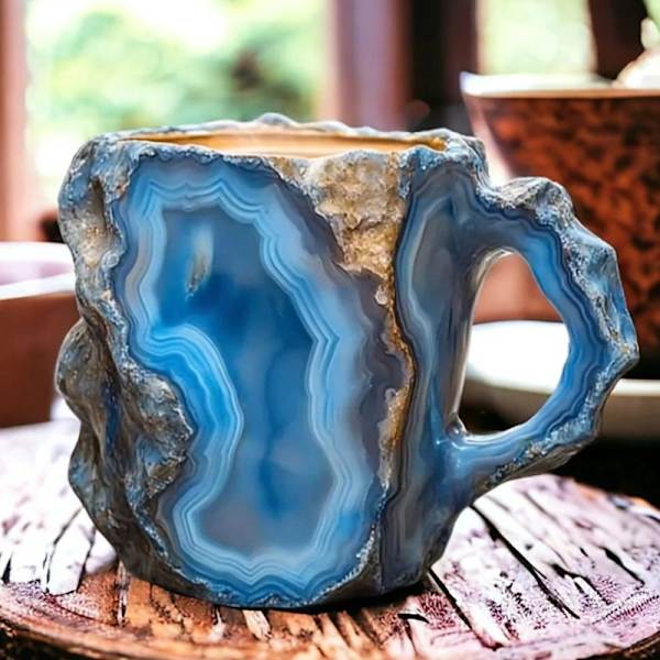 Mineral Krystal Kaffe Kopper Purple