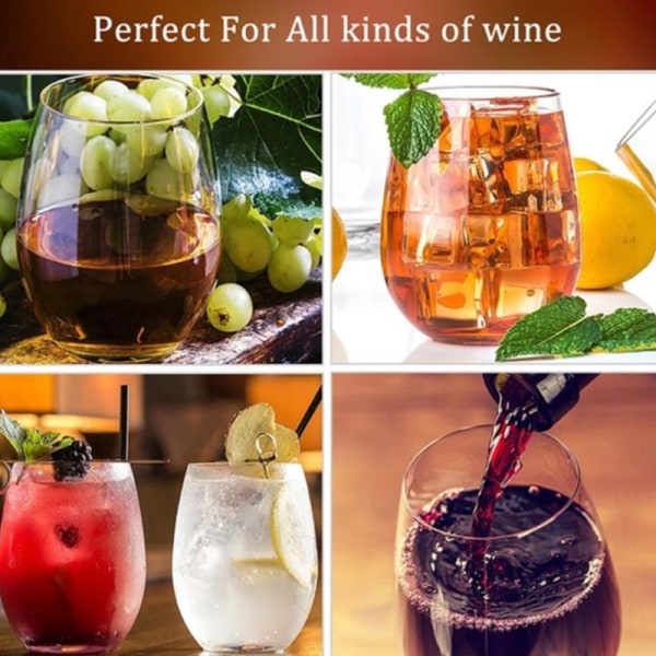 4 stk uknuselige vinglass Splintsikkert plastglasssafe A 4PCS