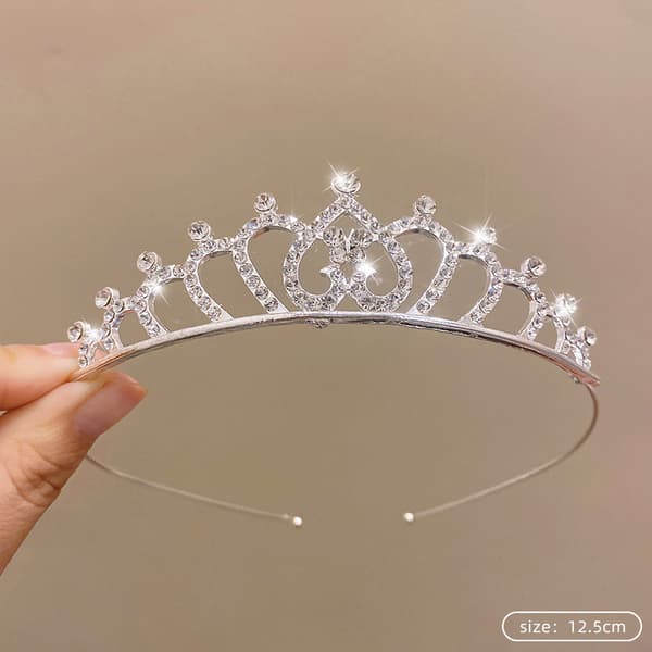 Brudekrone Bryllupshårtilbehør Krystall Rhinestone Brud B