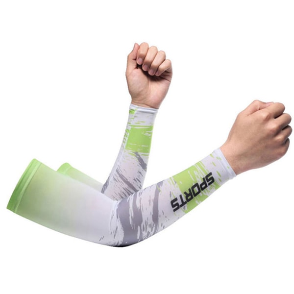 Ice Silk Arm Sleeves Cover Sports Running UV Solbeskyttelse Ud B4 One Size
