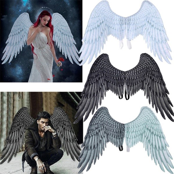 Cosplay Wing Elskerinne Evil Angel Wings Halloween Kostymer Rekvisitter White