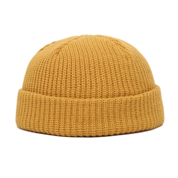 Unisex Miesten Naisten Pipo Hattu Lämmin Ribbed Winter Turn Ski Fisherm Yellow one size