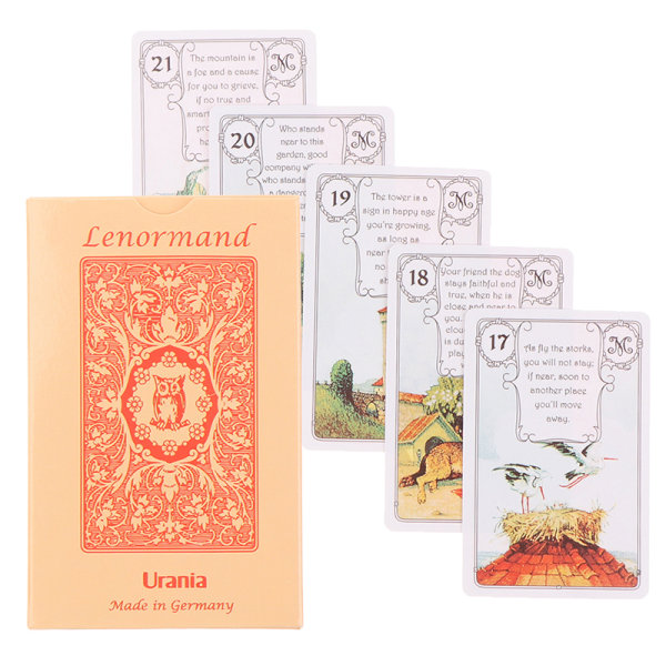 Lenormand Urania Oracle Cards Tarot Prophecy Divination Deck Pa Multicolor one size