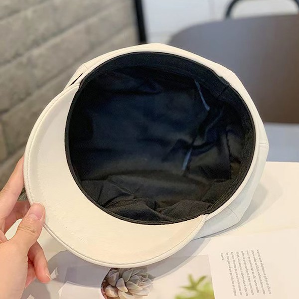 Damberetter Retro Beretter Kepsar för Kvinnor Hattar Bonnets Ha Black