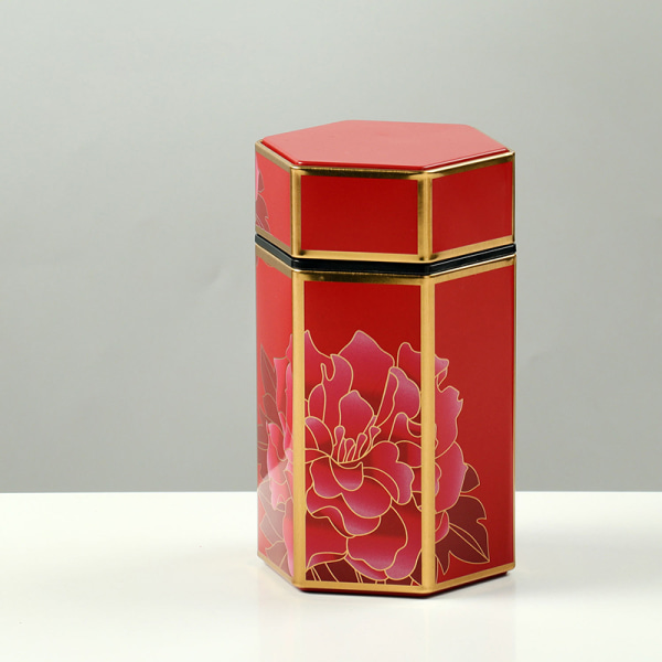 Sekskantet tinnplate Oppbevaringsboks Lufttett Container Tank Veske for StyleF L StyleF L