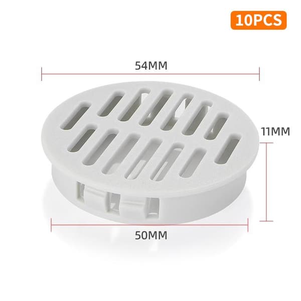 10 STK Rektangulær Åndbar Mesh Plast 35/50mm Ventilation B3