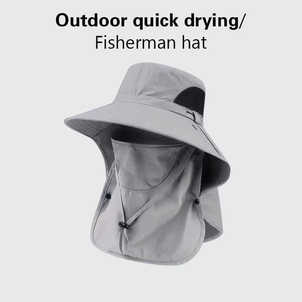 Mode Sommar Solhatt UV-Skydd Utomhus Andningsbar Avtagbar grey