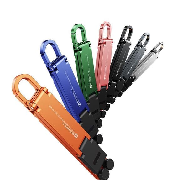Mini hopfällbart mobilställ för nyckelring, justerbart i flera vinklar A5