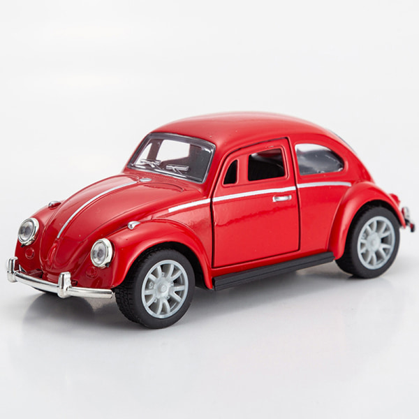 1:32 Retro Vintage Beetle Pull Back Bilmodel Legetøj Børnegave Red 1pc