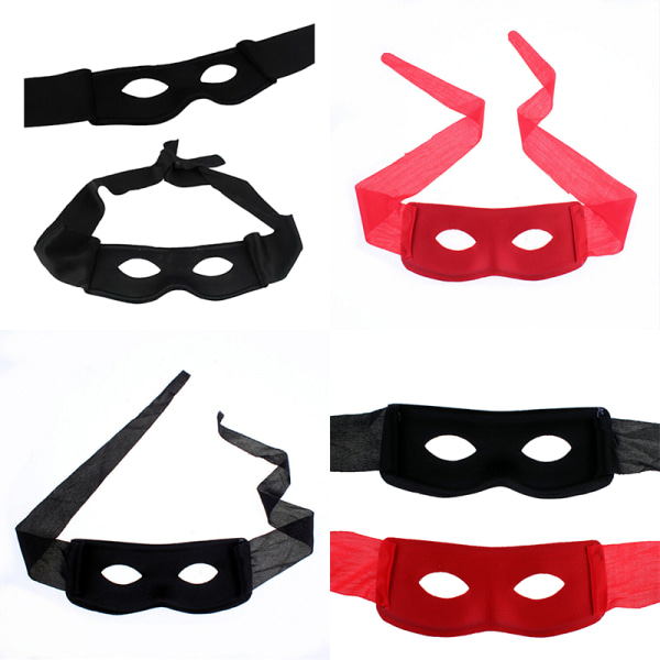 Bandit Zorro Masked Man Eye Mask för Theme Party Masquerade Cos black