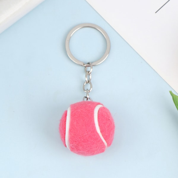 Tennis Ball Metal Avaimenperä Auton Avaimenperä Avaimenperä urheiluketju Rose red onesize