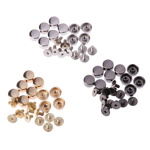 10 Stk Sytilbehør Værktøj Håndtaske Skuldertasker Bund Stud Black