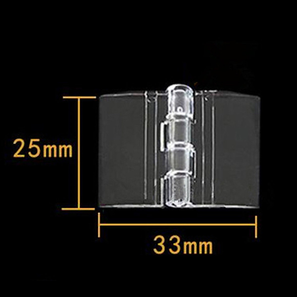 10 STK Holdbare klare akryl foldehængsler gennemsigtig plexigla Transparent 25*33mm