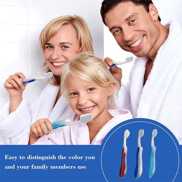 2 st Resefällbar Tandborste Hygien Munvård Bärbar Engångs S A2 2PCS