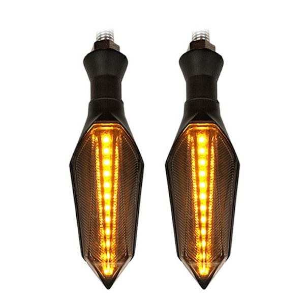 4 stk 8 mm motorcykel LED blinklys sekventielt flydende Fla Yellow 4pcs