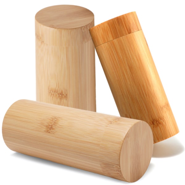 Fuld Bambus Træ Cylinder Brille Etui Bambus og Træ Special A5 A5