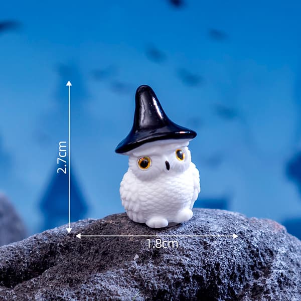 Mini Halloween Ornament Heks Spøgelse Græskar Figur Mikroland A9