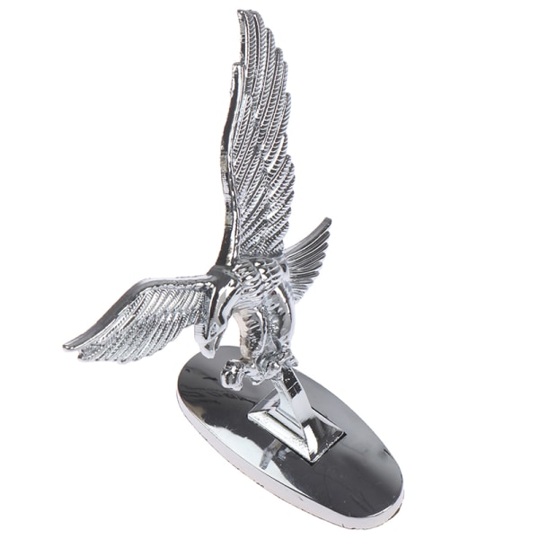 Bil Front Deksel Krom hette Ornament Badge 3D Emblem Angel Eagl Black one size