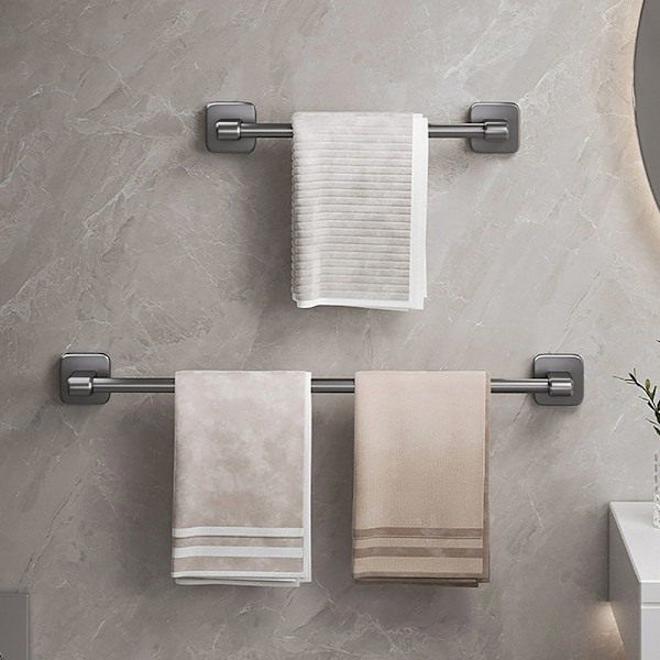 Handdukshållare Utrymme Aluminium Nej Borrning Badrumsarrangörer Sel Silver 70cm