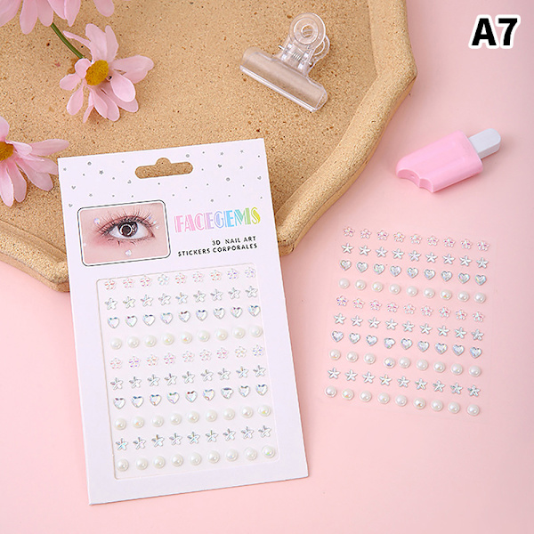 Face Gems Eye Jewels Festival Body Crystal Make Up Sticker Dia A7 onesize