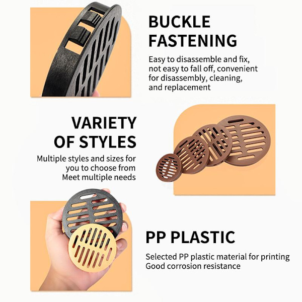 10 STK Rektangulær Pustende Mesh Plast 35/50mm Ventilasjon A6
