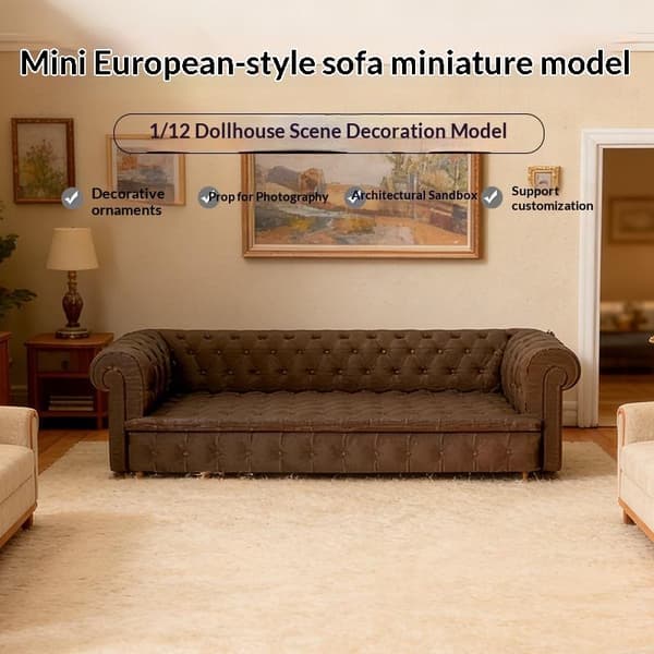 Simulering Miniatyr Soffmodell Dockhusmöbler Lat Soffa O Coffee