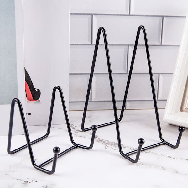 Iron Art Magazine Display Stand Opvask Stativ Tallerken Skål Billede Fr White L