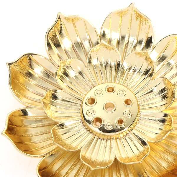 Guld røgelsesbrænder pindholder Buddhisme Lotus Line røgelse pl onesize