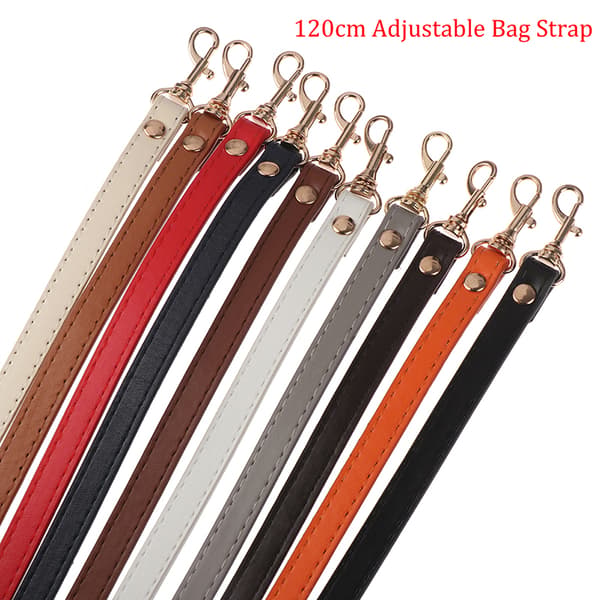 120 cm læder skuldertaske Håndtag Pung Strap Håndtasker Bælte Str Light brown