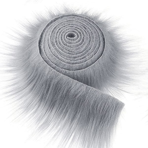 9x150 cm Faux Band Tejper Gör-det-själv-kläder Sy Fluffy Trimming S Light gray 9cm*150cm